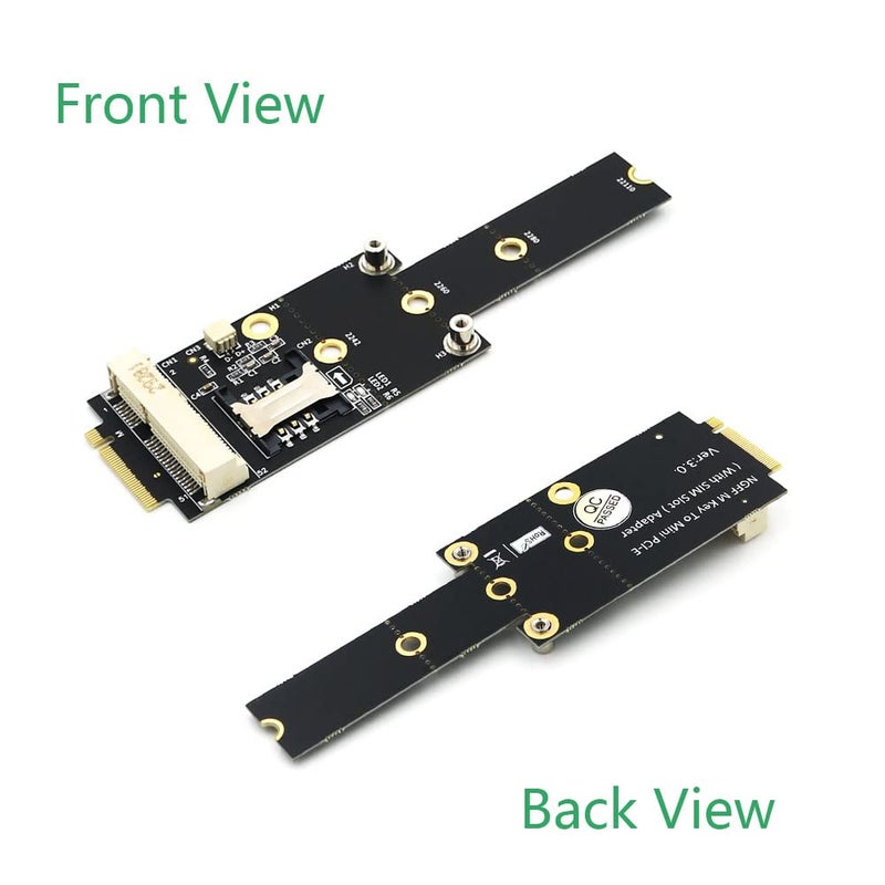 SUPERPLUS Mini PCI-E to M.2(NGFF) Key M Adapter with SIM Card Slot - Image 4